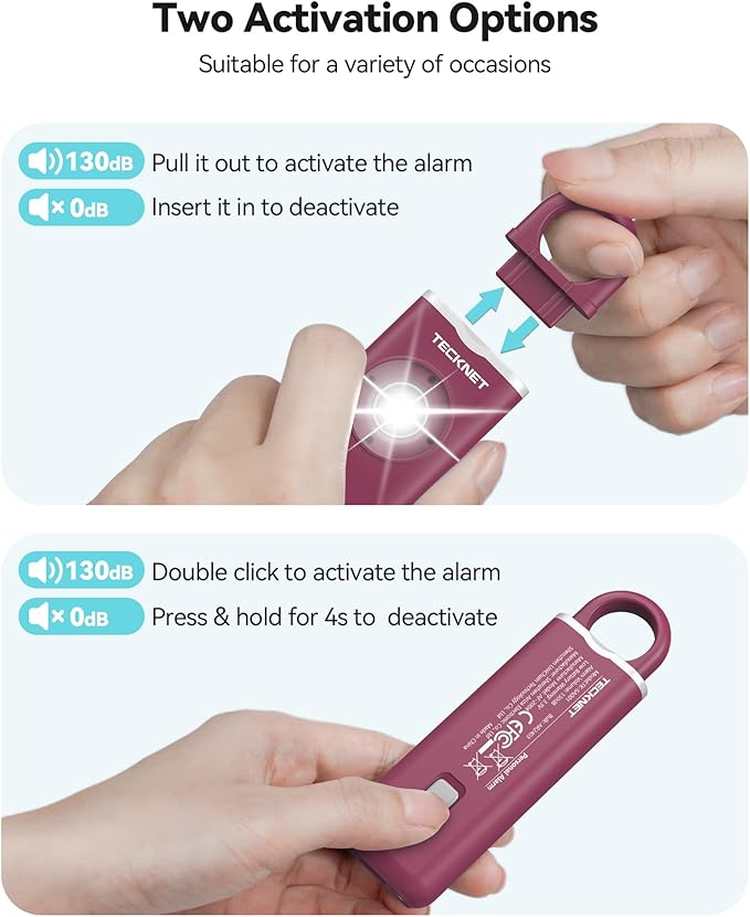 TECKNET Rechargeable Personal Safety Alarm - Image 3