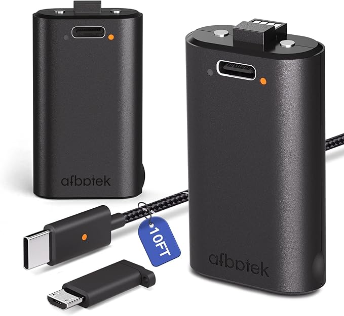 2 Pack Xbox Rechargeable Battery Pack, Xbox Series X Play & Charge Kit 1400mAh by Unknown