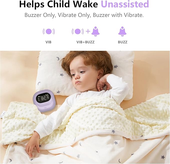 Mesqool Vibrating Alarm Clock for Heavy Sleepers, Rechargeable Battery Operated - Image 2
