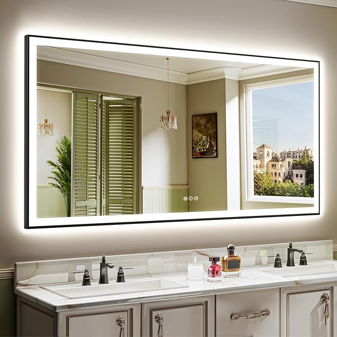 YEELAIT 66x36 Inch LED Bathroom Mirror by YEELAIT