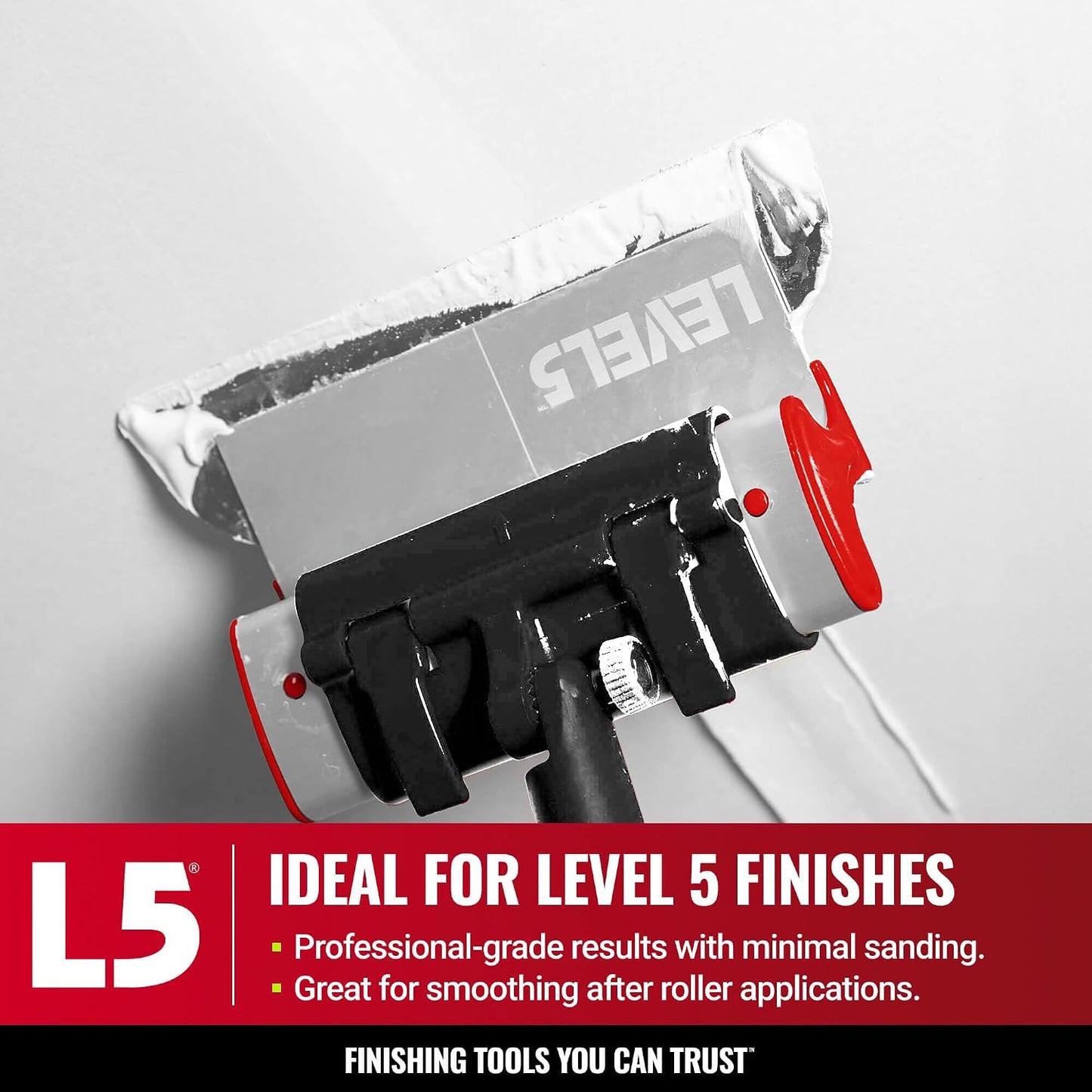 LEVEL5 24-Inch Skimming Blade | Precision 0.3mm German stainless steel blade insert (replaceable), ergonomic aluminum blade profile | 4-924