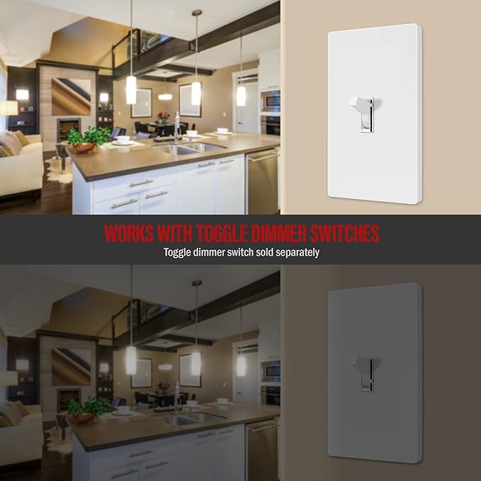 ENERLITES Screwless Toggle Switch Wall Plate, Child Safe Light Switch Cover - Image 6