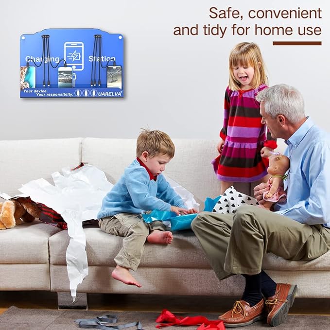 Wall Mounted Cell Phone Charging Station | 8 Ports High Speed Cables Charging - Image 5