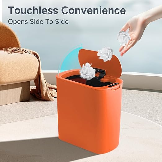 TIPGO 5 Gallon Motion Senor Bathroom Trash Can - Image 2