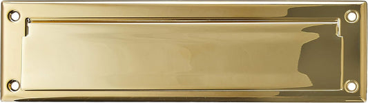 Baldwin Estate 0012.003 Letter Box Plate in Polished Brass, 13" x 3.625"