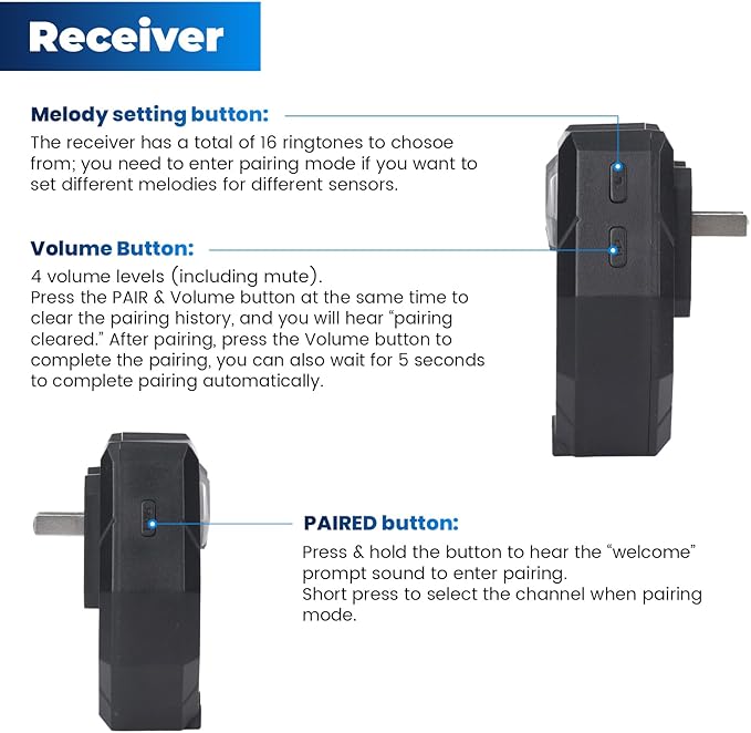 Solar Driveway Alarm Wireless Outside Weatherproof 1/2 Mile Long Range - Image 2