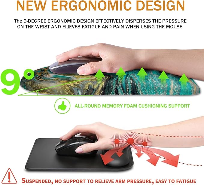 BOCHEERY Ergonomic Mouse Pad Wrist Support, Upgrade Mousepad - Image 5