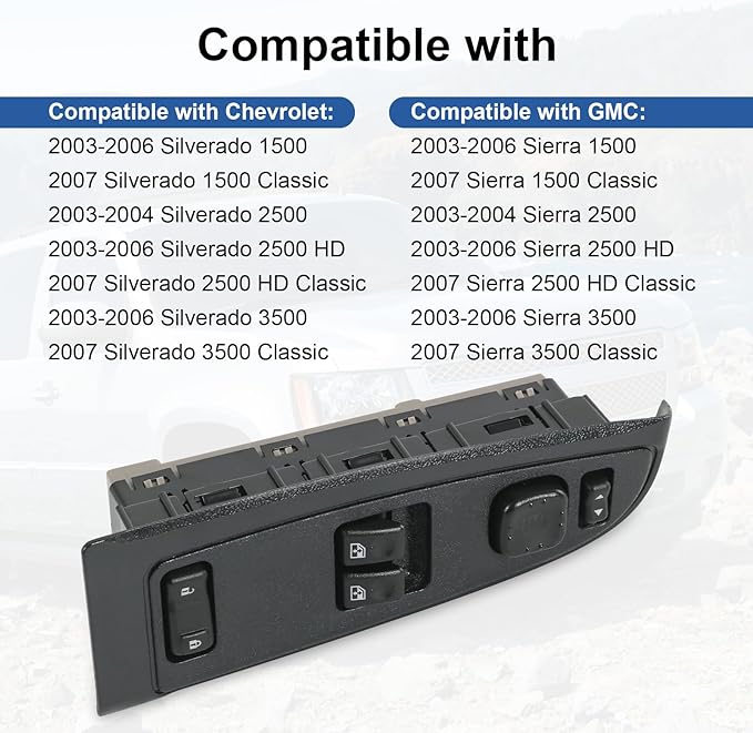 DICMIC Front Driver Side Master Power Window Switch and Door Lock & Black Bezel - Image 3