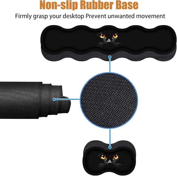 4 in 1 Ergonomic Keyboard Wrist Rest & Mouse Pad Wrist Rest Set, Large XXL - Image 4