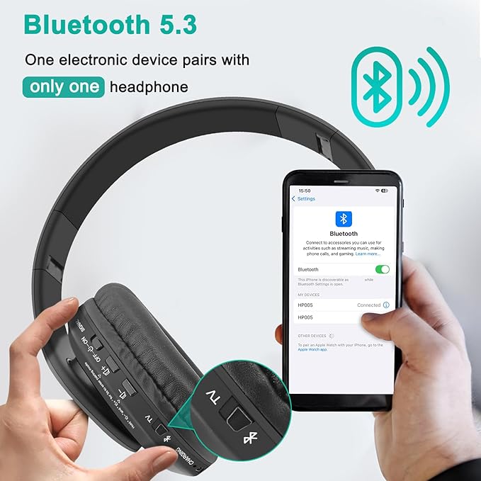 WallarGe Dual Wireless Headphones - Image 3