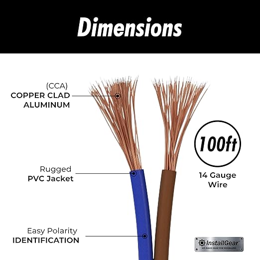 InstallGear 14 Gauge Speaker Wire 100 ft Cable, 14 AWG Speaker Wire Cable - Image 3