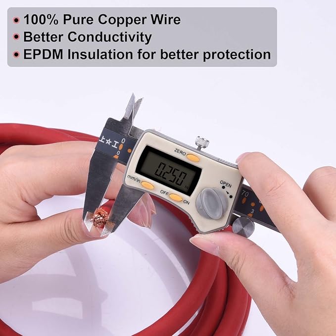 Shirbly 4 Gauge Battery Cable, 15FT Red + 15FT Black 4 AWG Pure Copper Wire - Image 3