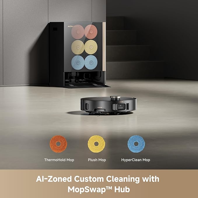 Mova Mobius 60 Robot Vacuum and Mop, 30000Pa Suction, Auto-Interchangeable Mop - Image 2