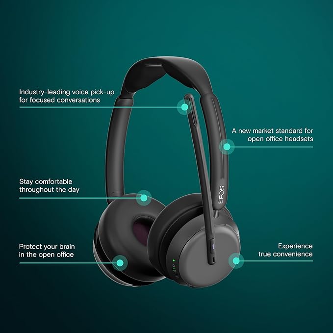EPOS Impact 1060T ANC Adaptive Noise Cancelling Wireless Headset - Image 2