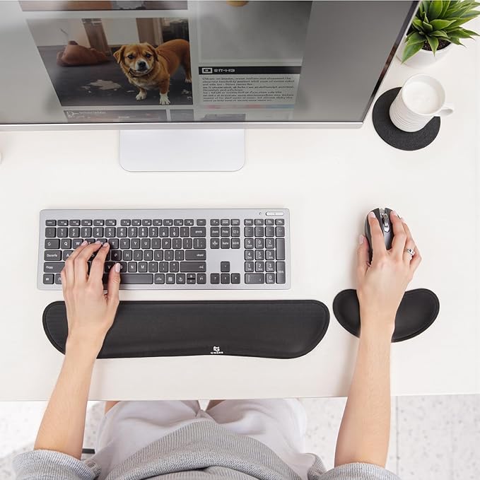 Gimars Upgrade Enlarge Silky and Superfine Fabric Gel Memory Foam Keyboard - Image 7
