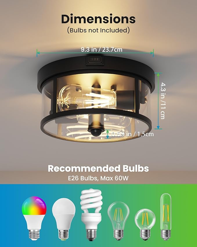 2Pack Outdoor Ceiling Light - Image 8
