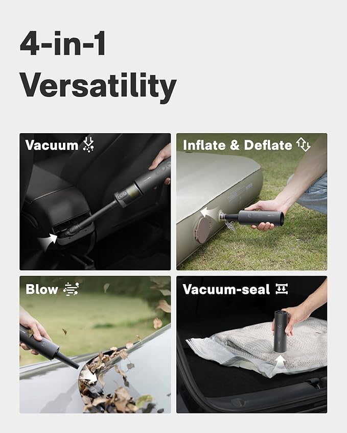 HOTO Handheld Car Vacuum Cleaner Cordless, 4-in-1 Portable Mini Vacuum - Image 3