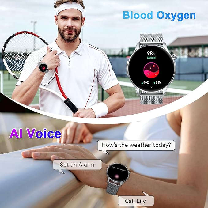 Smart Watch for Men Women Fitness: Make Answer Call Running Digital Mens - Image 5