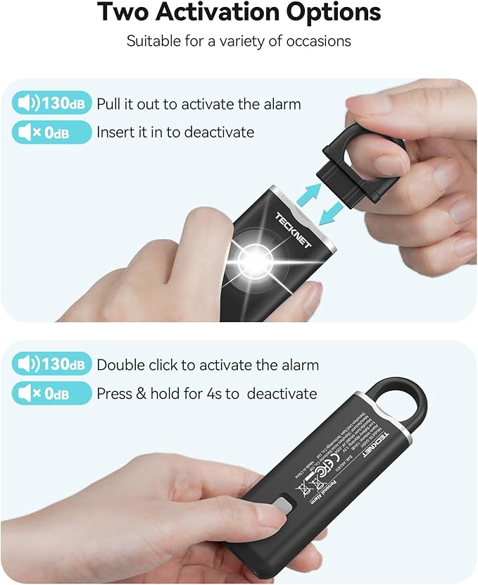 TECKNET Rechargeable Personal Safety Alarm - Image 4