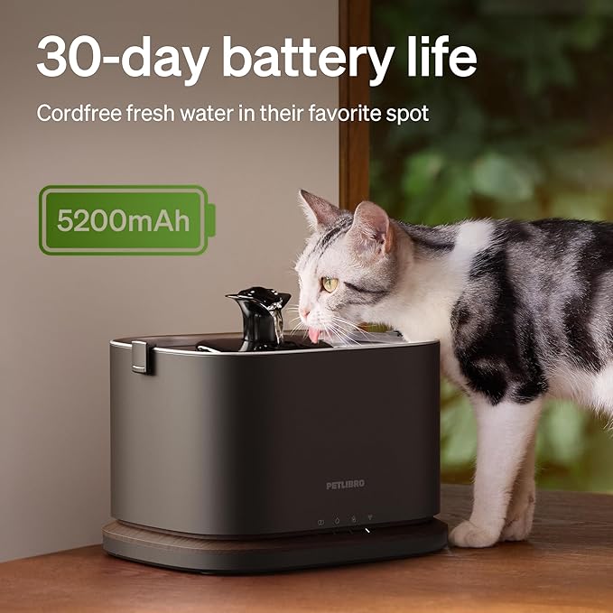 PETLIBRO Upgrade Cordless Cat Water Fountain + 8 Packs Genuine Cat Fountain - Image 4