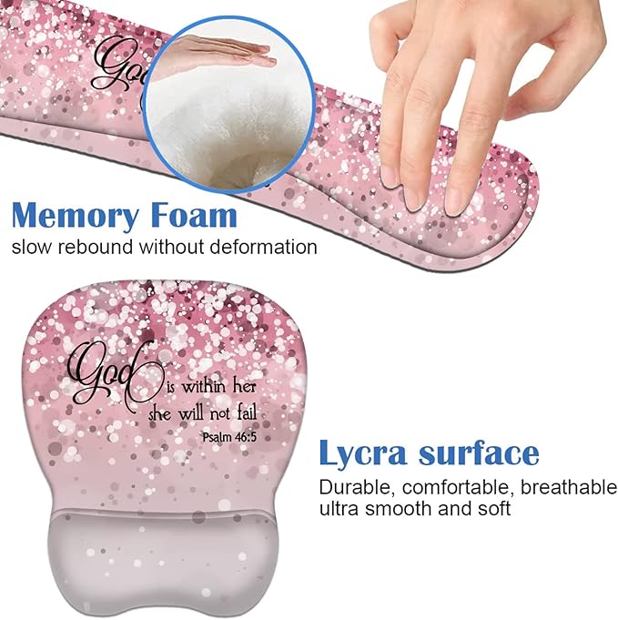Ergonomic Mouse Pad Wrist Support and Keyboard Wrist Rest Set - Image 6