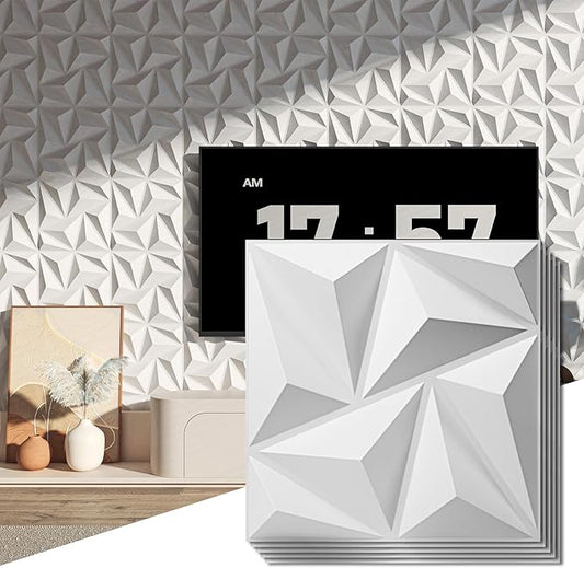 Art3d 3D Wall Panels 20 Pack, 11.8" x 11.8" PVC Wall Panels, Glue Up Wall Decor by Art3d