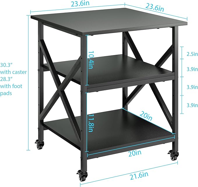 Ollieroo 3 Tier Printer Stand, Large Table - Image 8