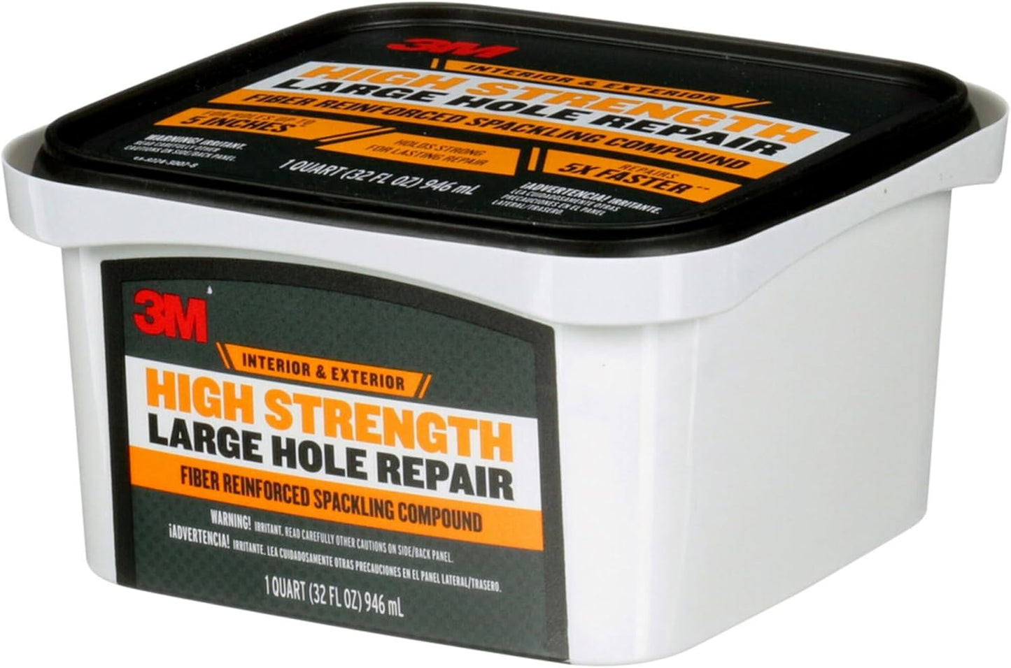 3M High Strength Large Hole Repair, 32 oz | Ideal for Large Hole Repair Cracks and Damaged Surfaces in Drywall, Plaster, Stucco, Concrete & Wood, For Easy Wall Repair