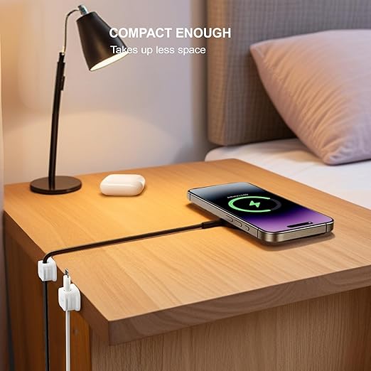 48 Pack Magnetic Cable Clip Organizer Cord Holder, Picozon Adhesive Cable - Image 5