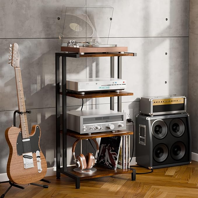 X-cosrack 16.5" Small 4-Tier AV Media Stand - Image 8