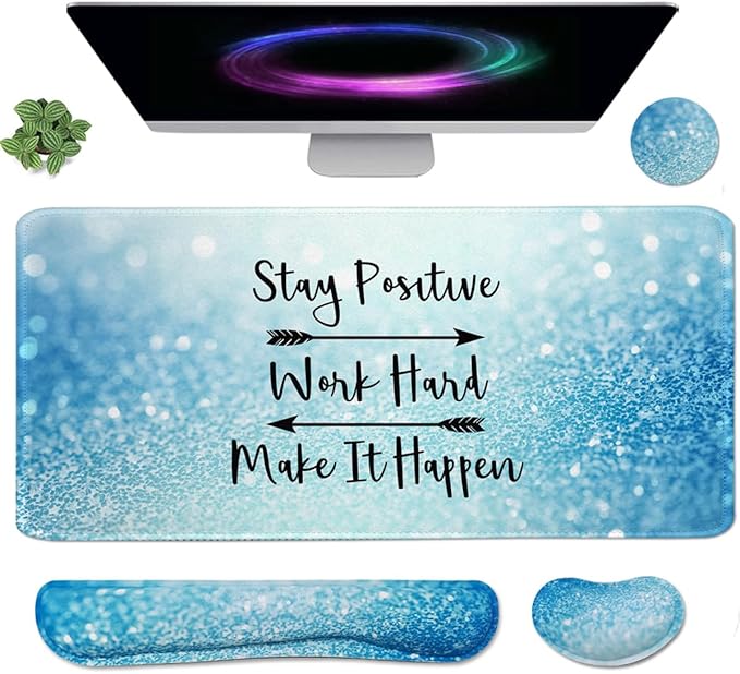 4-in-1 Large Gaming Mouse Pad, Keyboard Wrist Rest Pad & Wrist Support Mousepad by WBWEIRDBEAST