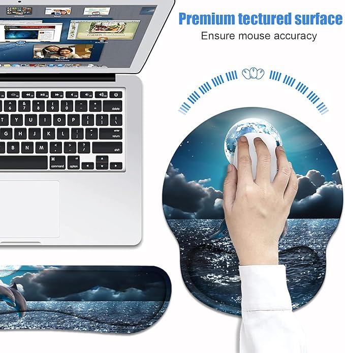 Keyboard Wrist Rest + Mouse Pad Wrist Support Set - Image 4