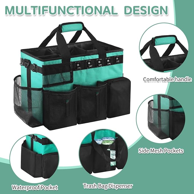 Boczif Cleaning Caddy Bag Wearable, Cleaning Caddy Supplies Organizer - Image 2