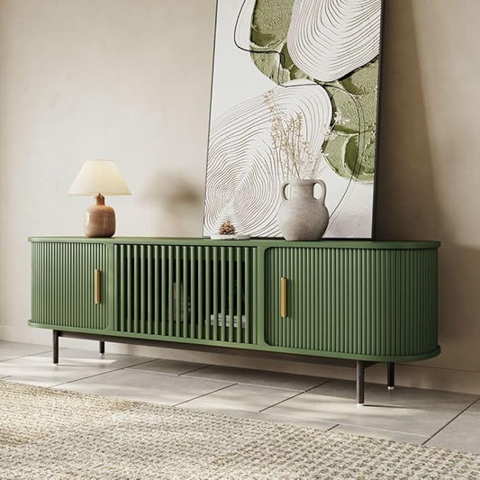 POVISON Fully-Assembled Modern Green TV Stand by POVISON