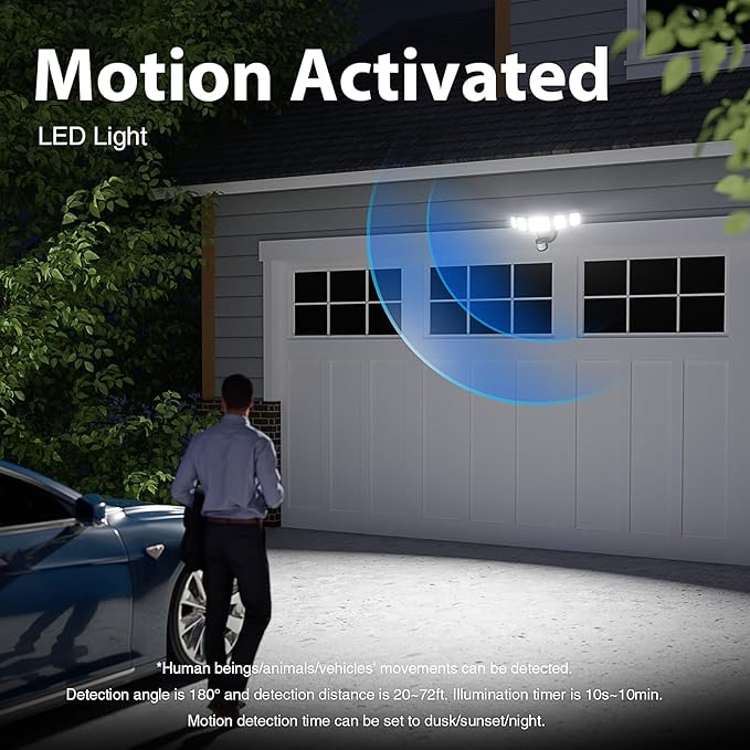 Onforu 120W 12000LM LED Security Lights Motion Sensor Outdoor, Dusk to Dawn - Image 5