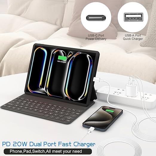 Dual Port A/C Charger for iPhone 17 16 15, Double USB A/C Charger Fast Charging - Image 6