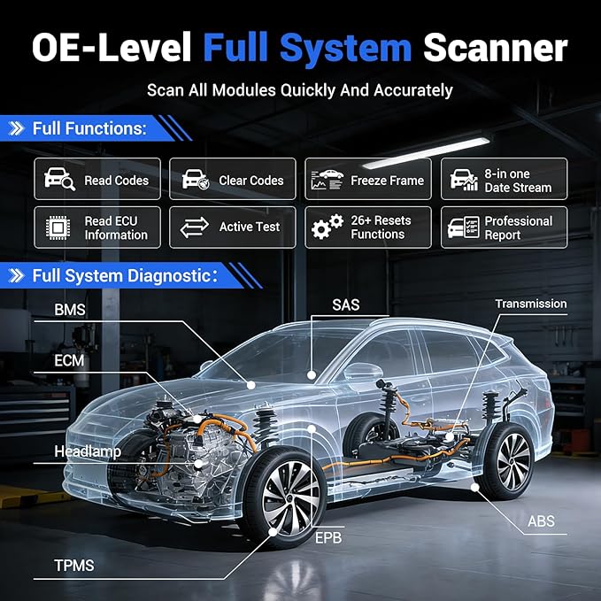 VDIAGTOOL D200 OBD2 Scanner Bluetooth, 2026 Bidirectional Scan Tool - Image 4