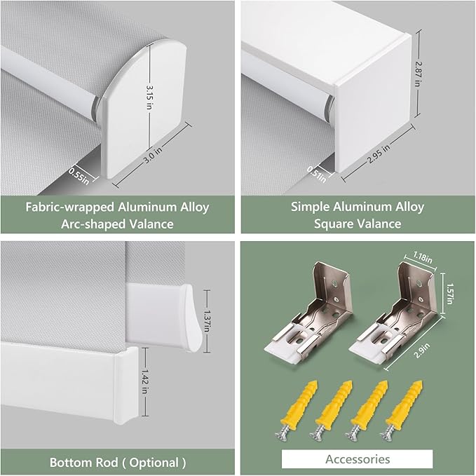 Zshine Motorized Blackout Window Blinds Customize Width Remote Control Wireless - Image 4