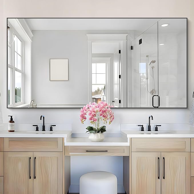 36x72inch Bathroom Mirror, Large Rectangular Wall Mirrors - Image 2