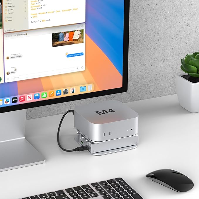 AKKYAJAURE Mac mini M4 Dock Stand, Aluminum Desktop Stand Mount - Image 6