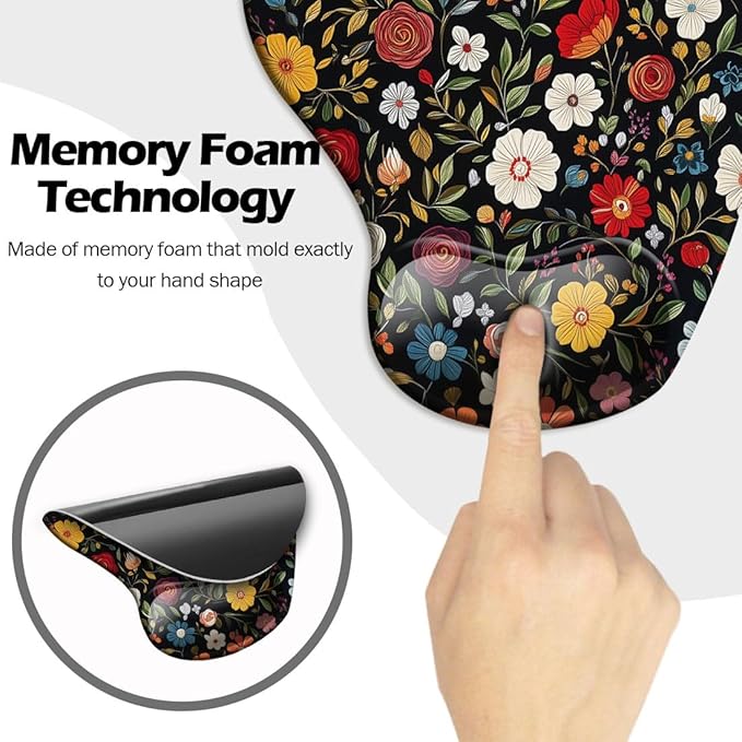 Ergonomic Mouse Pad with Wrist Support, Mouse Pad with Wrist Rest and Coaster - Image 4