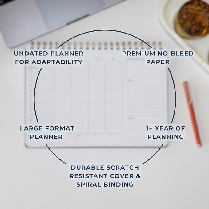 Undated Weekly Schedule | Business Planner | 8.25” x 11.75” ADHD Organizer | - Image 7