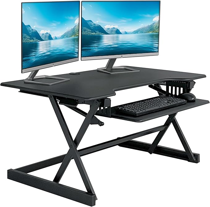 Rocelco 40" Height Adjustable Standing Desk Converter by Rocelco