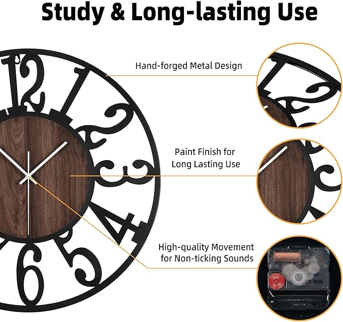 Casaformia 20'' Silent Wall Clock - Image 4