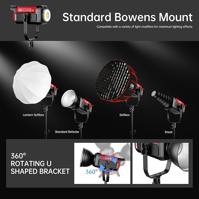 GVM Photography Lighting 300W Bi-Color Studio Lights - Image 6