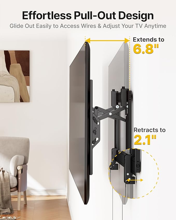 monTEK Heavy Duty Tilting TV Wall Mount Barckt - Image 5