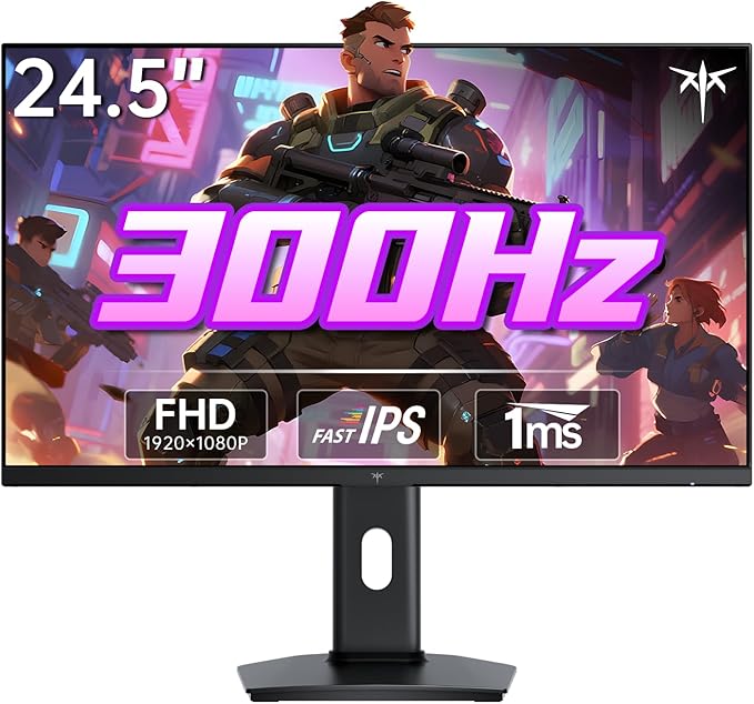 KTC 24.5 Inch 300Hz Gaming Monitor, FHD 1080P 240Hz Fast IPS Monitor, by KTC