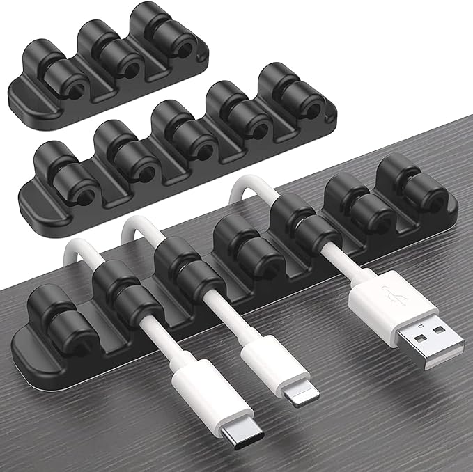 SOULWIT Upgraded Cable Holder, Cable Management Cord Organizer Clips Silicone by SOULWIT