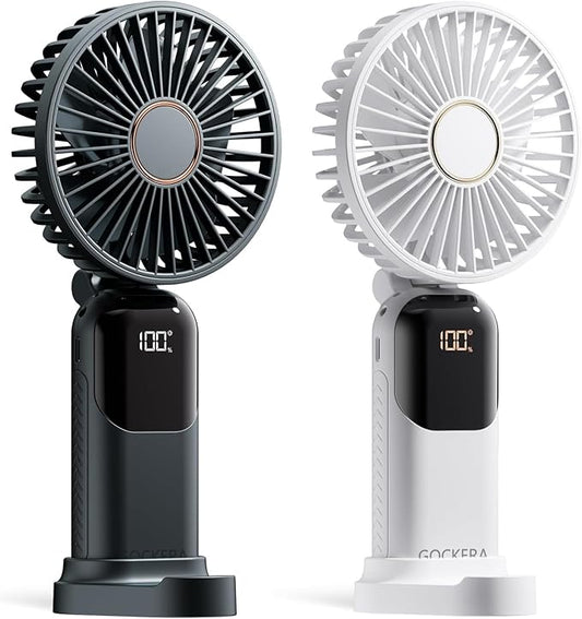 GOCKERA Portable Fan, 4200mAh Battery Operated Fan, 5 Speeds&Digital Display by GOCKERA