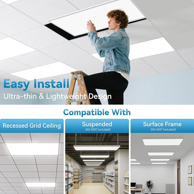 Msbfi 2x4 LED Flat Panel Lights Drop Ceiling Light Fixture 5000K 4000K 3000K - Image 5